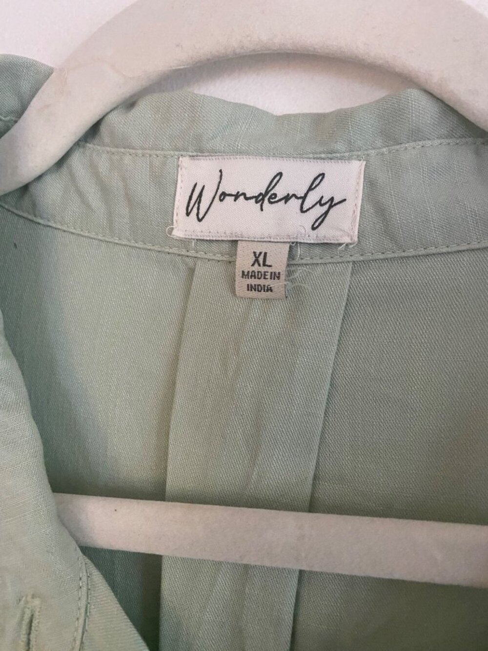 Wonderly Pistachio Green Button-Down Shirt Dress Size XL - Picture 3 of 6